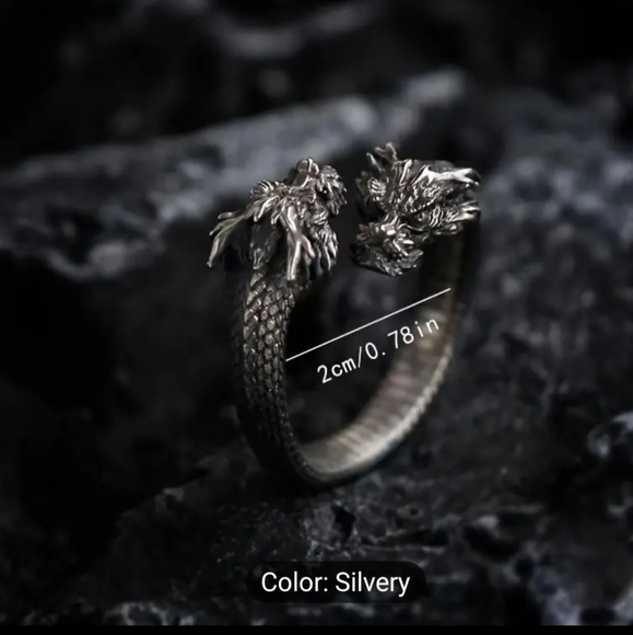 Double head dragon ring - Picture 6 of 10